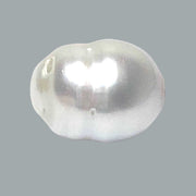 Oval Baroque 14 x 18.2mm Natural White South Sea Pearl Loose Drilled