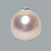 Classy 10.7 -11mm Edison White Pinkish Round Cultured Pearl Pendant