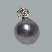 Elegant 11mm Edison Round Peacock Black Blue Pearl Pendant