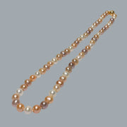 Fabulous Multi Colors 7 - 7.5mm Edison Round Pearl 18" Necklace