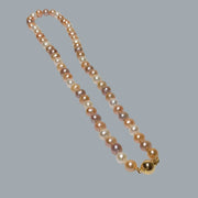 Fabulous Multi Colors 7 - 7.5mm Edison Round Pearl 18" Necklace