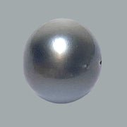 Egg Round 29 Carat 15.4 x 17mm Tahitian Sea Peacock Gray Blue Pearl