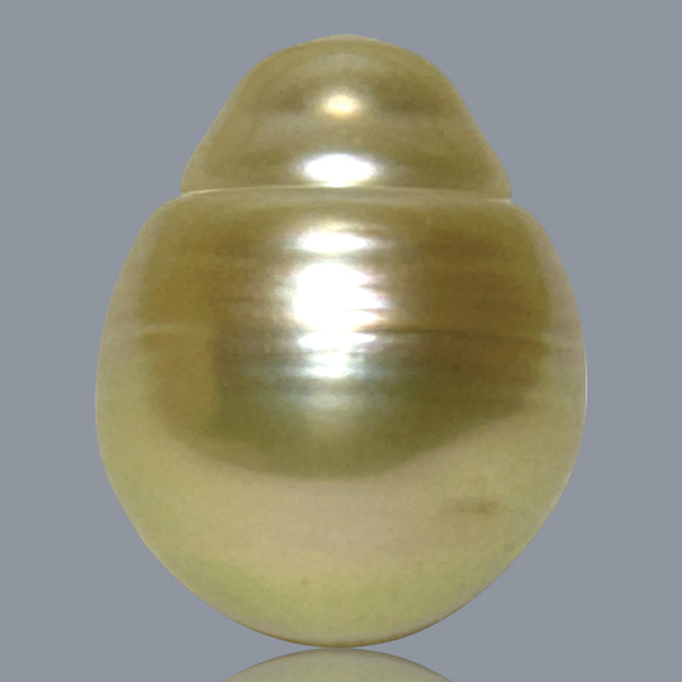 Teardrop 12.8 x 16mm 17.4 Carats Natural Gold South Sea Loose Pearl