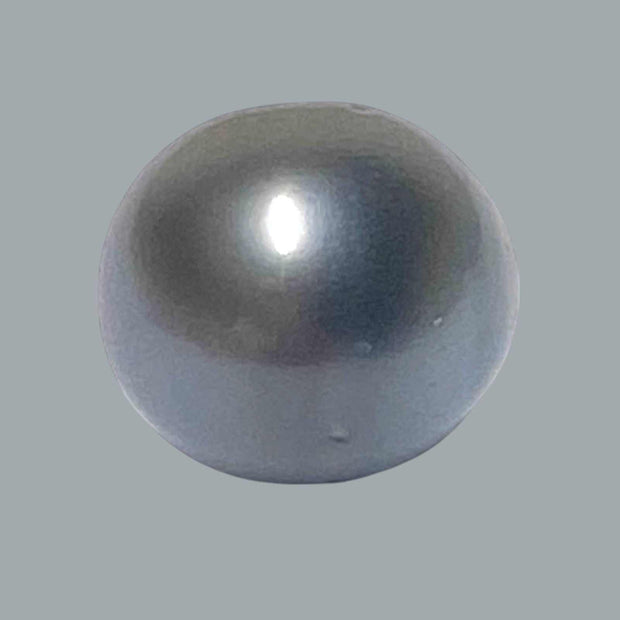 Egg Round 29 Carat 15.4 x 17mm Tahitian Sea Peacock Gray Blue Pearl