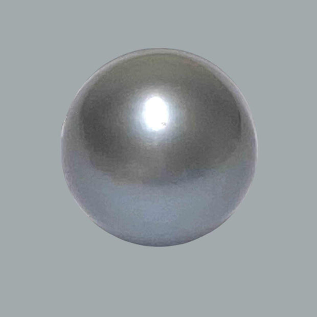 Egg Round 29 Carat 15.4 x 17mm Tahitian Sea Peacock Gray Blue Pearl