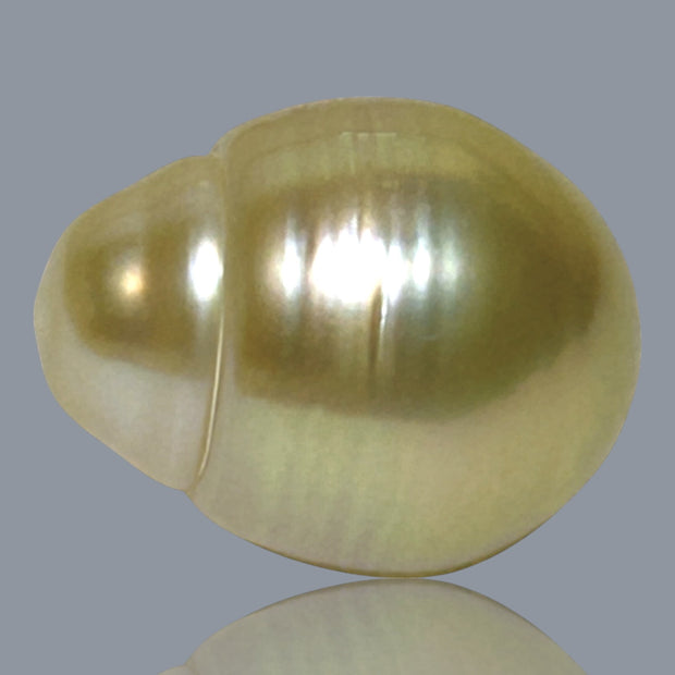 Teardrop 12.8 x 16mm 17.4 Carats Natural Gold South Sea Loose Pearl