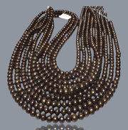 Smooth Shiny 6mm Chocolate Brown Bronze Cultured Pearls 16" Strand