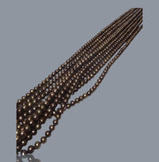 Smooth Shiny 6mm Chocolate Brown Bronze Cultured Pearls 16" Strand