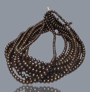 Smooth Shiny 6mm Chocolate Brown Bronze Cultured Pearls 16" Strand