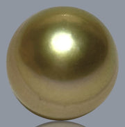 Smooth Oval 12.4 x 14mm 17 Carats Rich Gold South Sea Loose Pearl