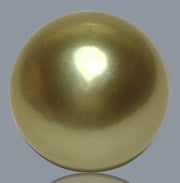 Smooth Oval 12.4 x 14mm 17 Carats Rich Gold South Sea Loose Pearl