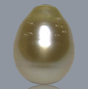 Oval Drop 12.4 x 16mm 17.2 Carats Gold Philippines Sea Loose Pearl