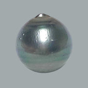 Round 15mm 24.8 Carat Tahitian Sea Natural Gray Blue Pearl Un-Drilled