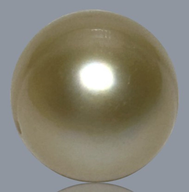 Oval Drop 12.4 x 16mm 17.2 Carats Gold Philippines Sea Loose Pearl