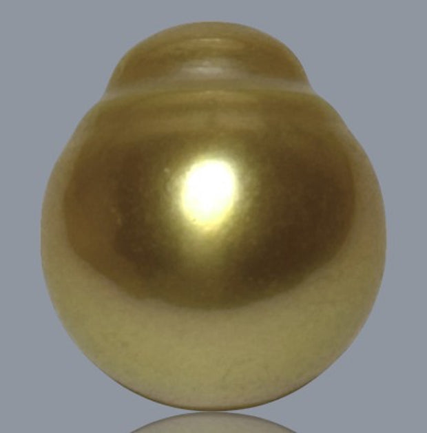 Oval 14 x 15.8mm 20.6 Carats Deep Gold South Sea Loose Pearl