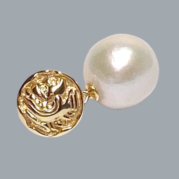 Timeless 11.4mm White Round Edison Cultured Pearl Pendant – Elegant