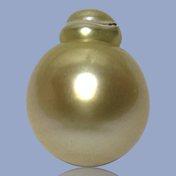 Smooth Super Giant 15.7 x 20mm 29.8 Carats Rich Gold South Sea Pearl