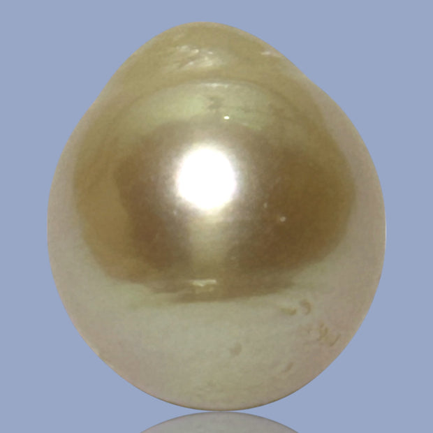 Silky Giant 14.8 x 17mm 26.3 Carats Rich Gold South Sea Pearl