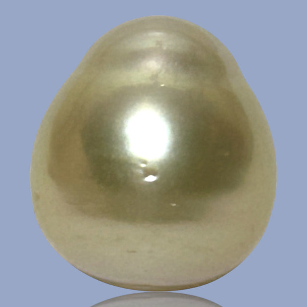 Unique Giant 14.8 x 16.4mm 25.3 Carats Gold Philippines South Sea Pearl