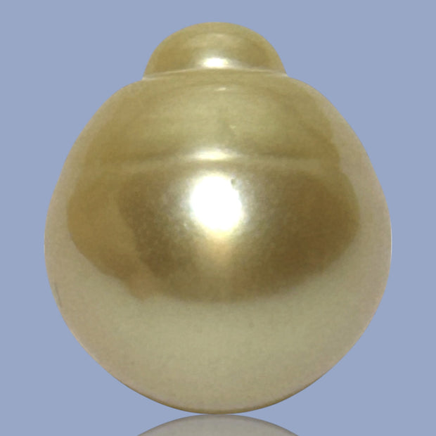 Dazzling Giant 14.9 x 16.8mm 24.7 Carats Rich Gold South Sea Pearl