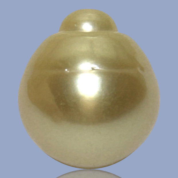 Dazzling Giant 14.9 x 16.8mm 24.7 Carats Rich Gold South Sea Pearl