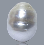 Oval Baroque 14 x 18.2mm Silvery White South Sea Pearl Loose Drilled