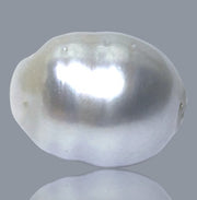 Oval Baroque 14 x 18.2mm Silvery White South Sea Pearl Loose Drilled