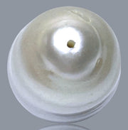 Oval Baroque 14 x 18.2mm Silvery White South Sea Pearl Loose Drilled