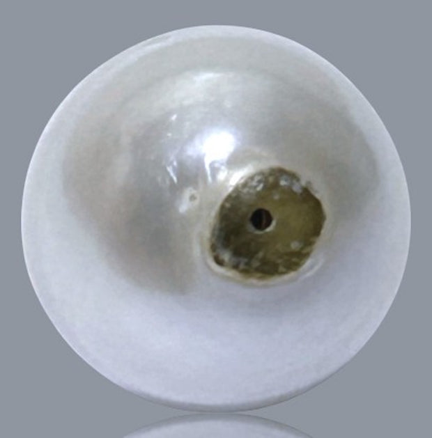 Oval Baroque 14 x 18.2mm Silvery White South Sea Pearl Loose Drilled