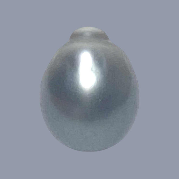 Oval 16.8 Carat 12.8 x 16.1mm Peacock Gray Tahitian Sea Pearl Loose