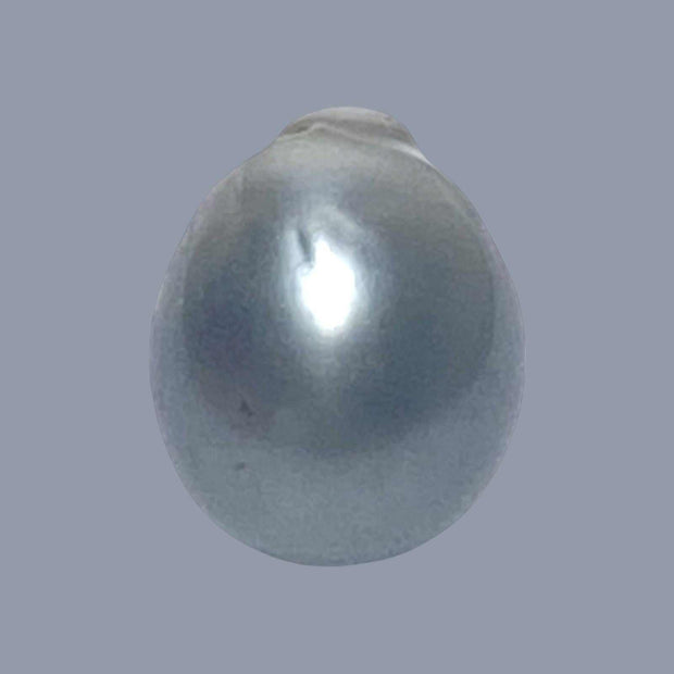 Oval 16.8 Carat 12.8 x 16.1mm Peacock Gray Tahitian Sea Pearl Loose