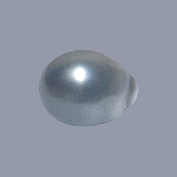 Oval 16.8 Carat 12.8 x 16.1mm Peacock Gray Tahitian Sea Pearl Loose