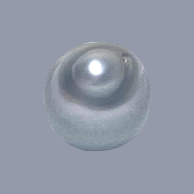 Oval 16.8 Carat 12.8 x 16.1mm Peacock Gray Tahitian Sea Pearl Loose