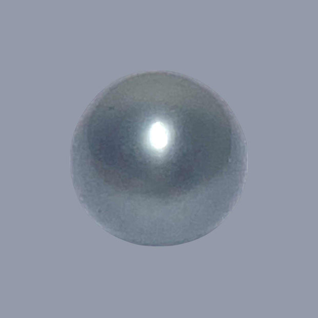 Oval 16.8 Carat 12.8 x 16.1mm Peacock Gray Tahitian Sea Pearl Loose