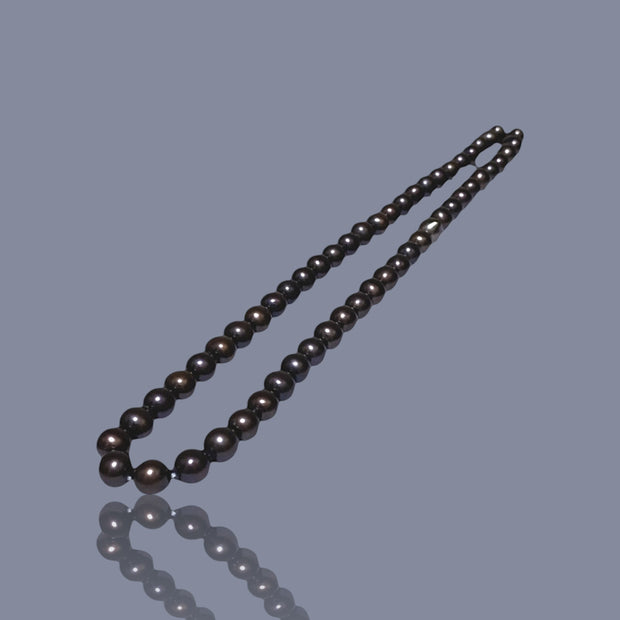 Round 7.3 - 8mm Dark Brown Bronze Cultured Pearl 16" Strand