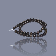 Round 7.3 - 8mm Dark Brown Bronze Cultured Pearl 16" Strand