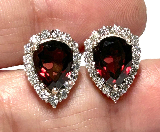 Natural 3.2 Carats 7 x 8.5mm Pear Garnet Blood Red Color Stud EarringsGorgeous Handmade Natural 3.2 Carats 7 x 8.5mm Pear Shape Natural Garnet Blood Red Color 925 Sterling Silver 18K Gold Vermeil Elegant Stud Earrings / Best Gift For HEarringsFine JewelryThe Fine Pearls Jewelry5mm Pear Garnet Blood Red Color Stud Earrings