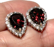 Natural 3.2 Carats 7 x 8.5mm Pear Garnet Blood Red Color Stud EarringsGorgeous Handmade Natural 3.2 Carats 7 x 8.5mm Pear Shape Natural Garnet Blood Red Color 925 Sterling Silver 18K Gold Vermeil Elegant Stud Earrings / Best Gift For HEarringsFine JewelryThe Fine Pearls Jewelry5mm Pear Garnet Blood Red Color Stud Earrings