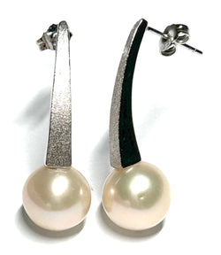 Stunning 10.5mm Peach Gold Pink Edison Cultured Pearl Stud Earrings