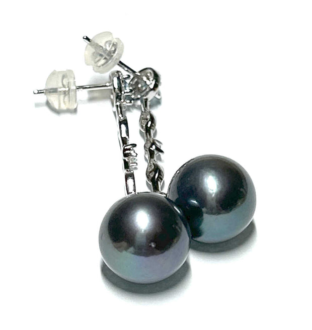 Gorgeous 11-11.5mm Edison Peacock Black Round Pearl Dangle EarringsBest Gift For Her / Gorgeous Huge 11 - 11.5mm Edison Natural Peacock Black Overtone Overtone Cultured Round Pearl Handmade Dangle Long EarringsPEARL INFORMATIONPearlEarringsFine JewelryThe Fine Pearls JewelryGorgeous 11-11