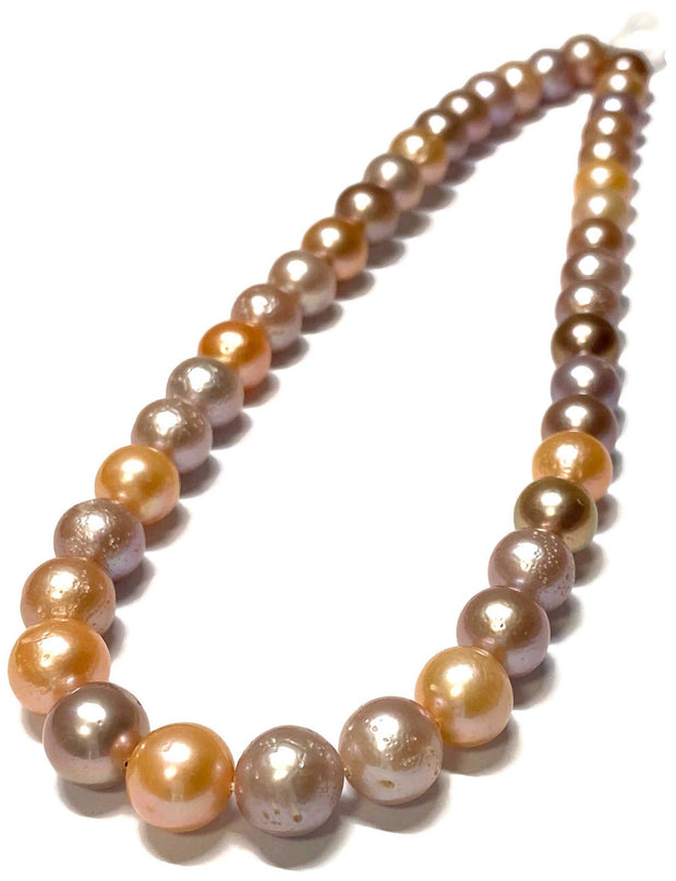 Kelly Style 10 - 11mm Edison Natural Multi Color Pearl 16" StrandFantastic 10 - 11mm Edison Natural Multi Purple Peach Rose Pink Rainbow Colors Cultured Pearl 16" Strand - For 18" Necklace / Best Gift For HerPEARL INFORMATIONPearlNecklacesFine JewelryThe Fine Pearls JewelryKelly Style 10 - 11mm Edison Natural Multi Color Pearl 16" Strand