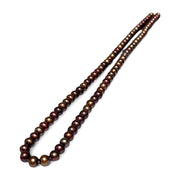 Shinny 6 - 6.5mm Corn Round Multi Brown Bronze Pearl 16" Strand