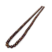 Shinny 6 - 6.5mm Corn Round Multi Brown Bronze Pearl 16" Strand