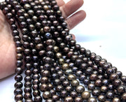 Lustrous 7.2 - 7.mm Multi Purple Black Blue Pink Round Pearl 16" Strand