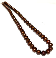 Fabulous 7.5 -8mm Multi Brown Bronze Color Round Pearl 16" Strand