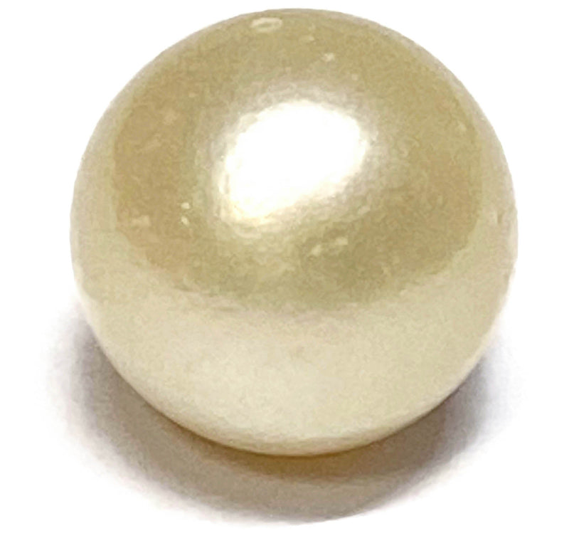 Round 18.9 Carat 13.8mm Natural Pale White Gold South Sea Pearl Loose