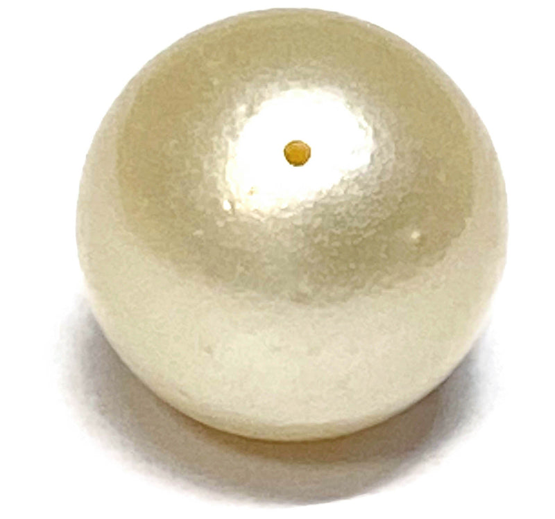 Drilled Round 17 Carat 13.2mm Natural Pale Gold South Sea Pearl Loose
