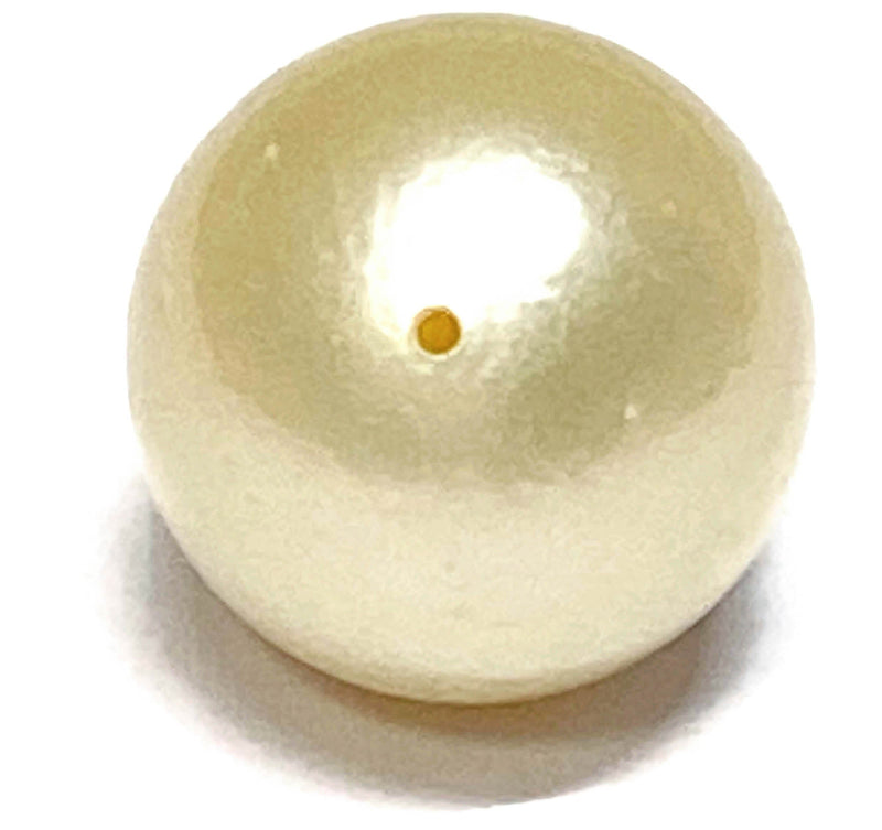 Huge Round 13.8 Carat 12.1mm Natural Pale Gold South Sea Pearl Loose