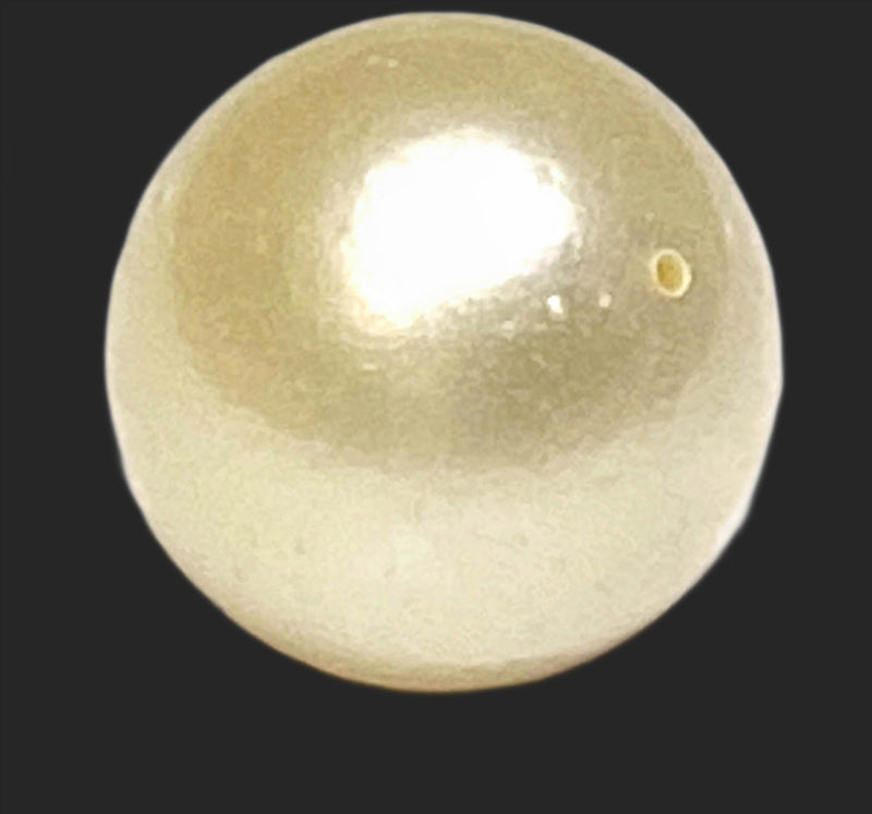 5A Round 14.4 Carat 12.5mm Pale Gold Australia South Sea Pearl Loose