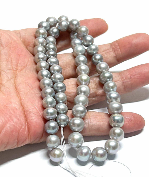 Round 7 - 7.5mm Edison Chocolate Brown Bronze Pearls 16" Strand
